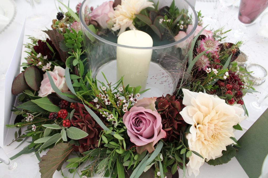 marquee wedding hurricane lamp table centrepieces