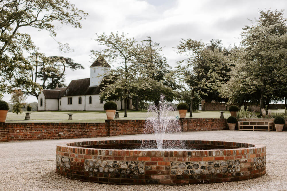 Church and Courtyard at Wasing Park Berkshire Wedding Venue
