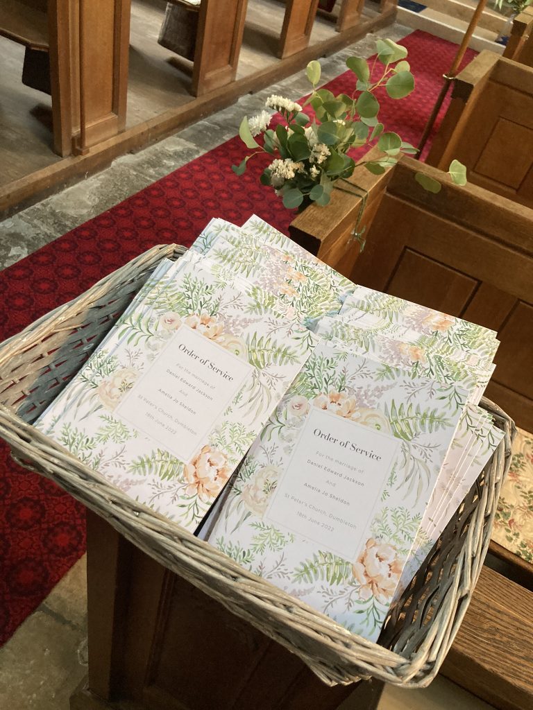 Wedding Order of Service
