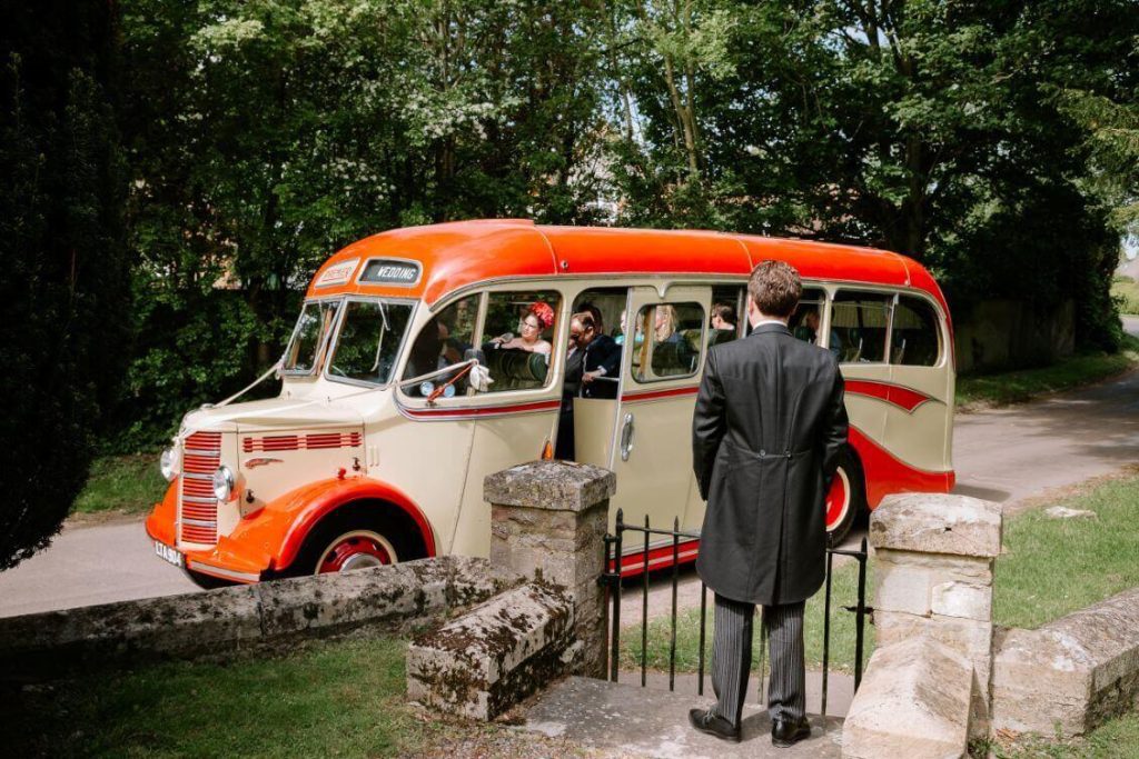 Oxfordshire wedding planner small marquee wedding vintage wedding bus