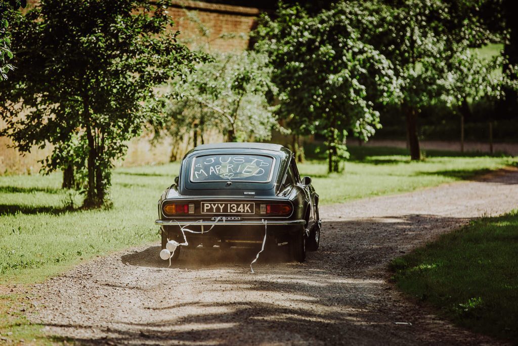 Wedding Venue Hungerford Park Going Away Car