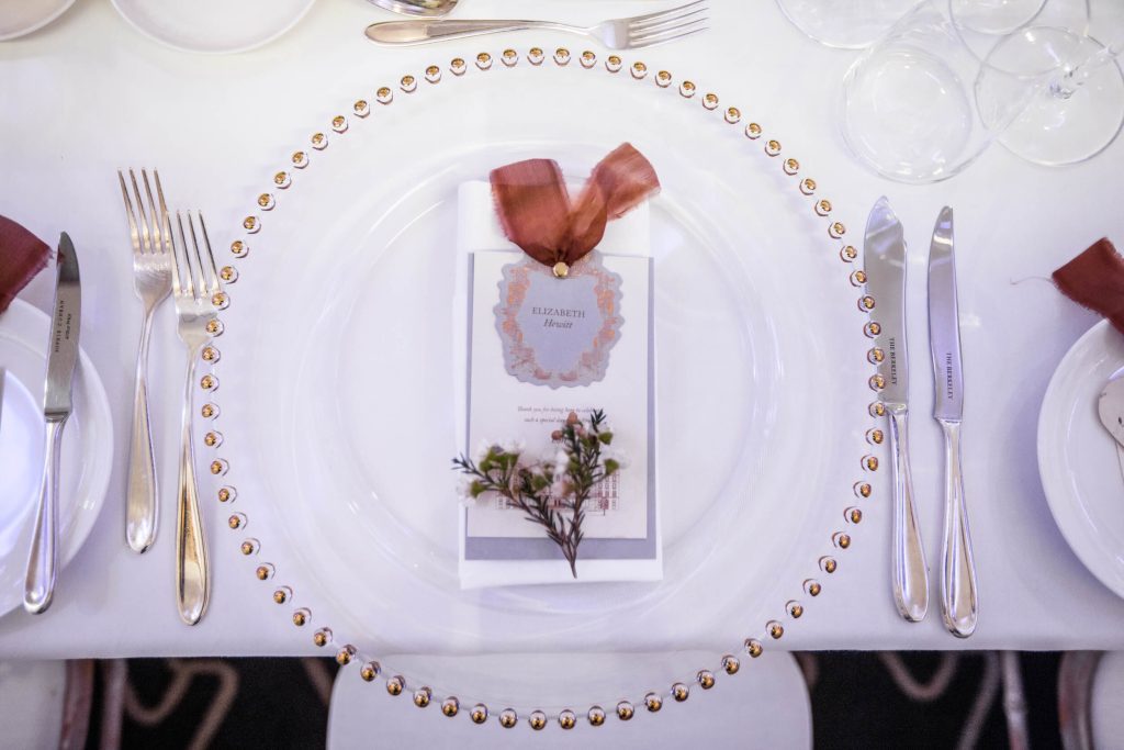 stylish table setting The Berkeley London city wedding
