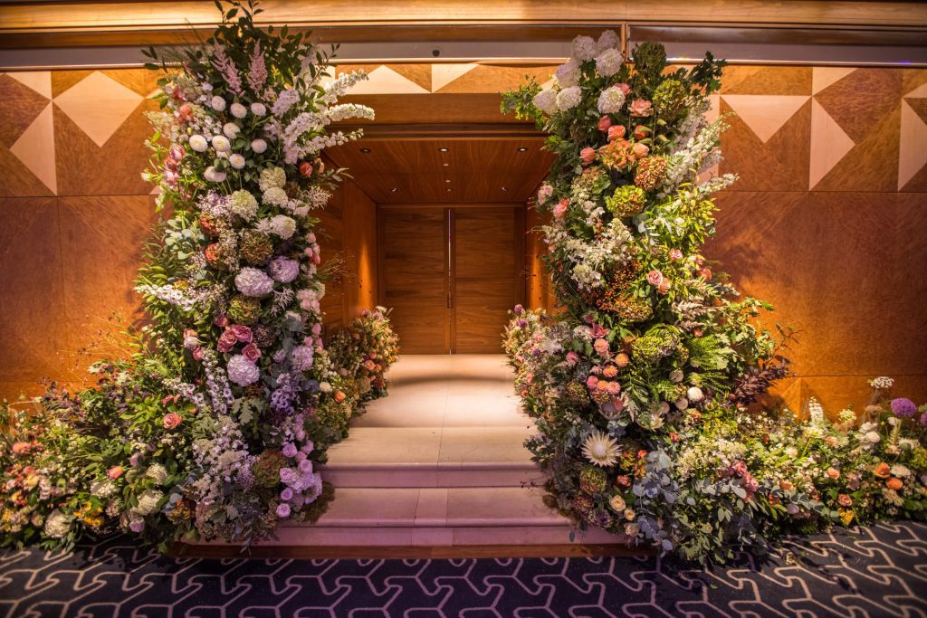 Flower arch by Fall Into Flowers The Berkeley London city wedding
