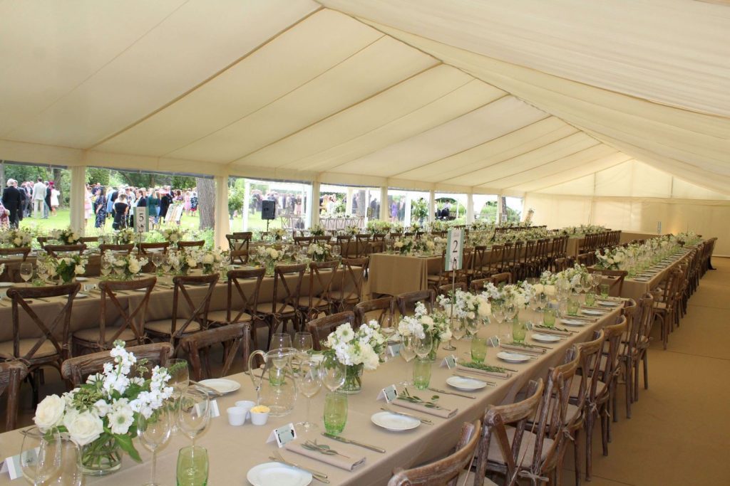 Luxury marquee wedding for a big garden wedding