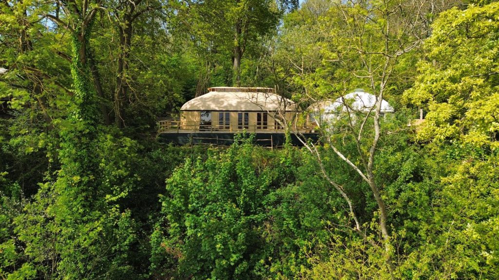 Yurt for Isle of Wight wedding Priory Bay amongst the woods
