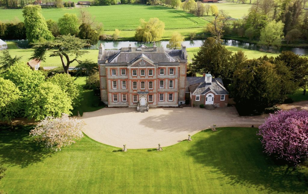 birds eye view of ardington house wedding venue oxfordshire