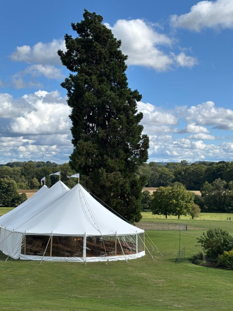 Marquee wedding in hampshire planned by honour and pop