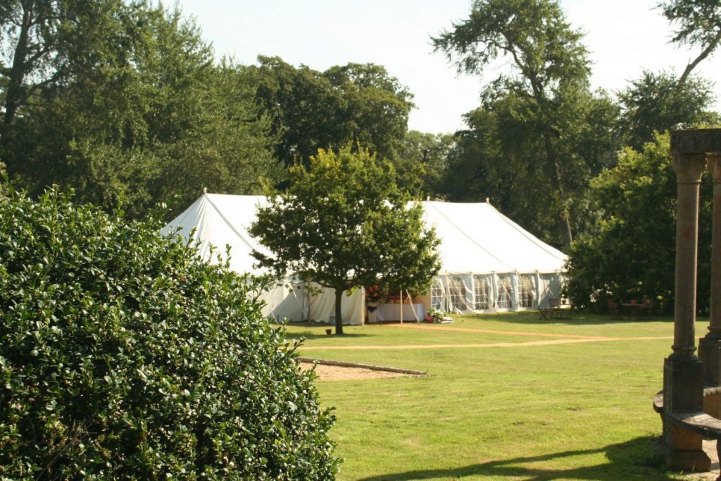 marquee wedding in Nunwell House gardens Isle of Wight