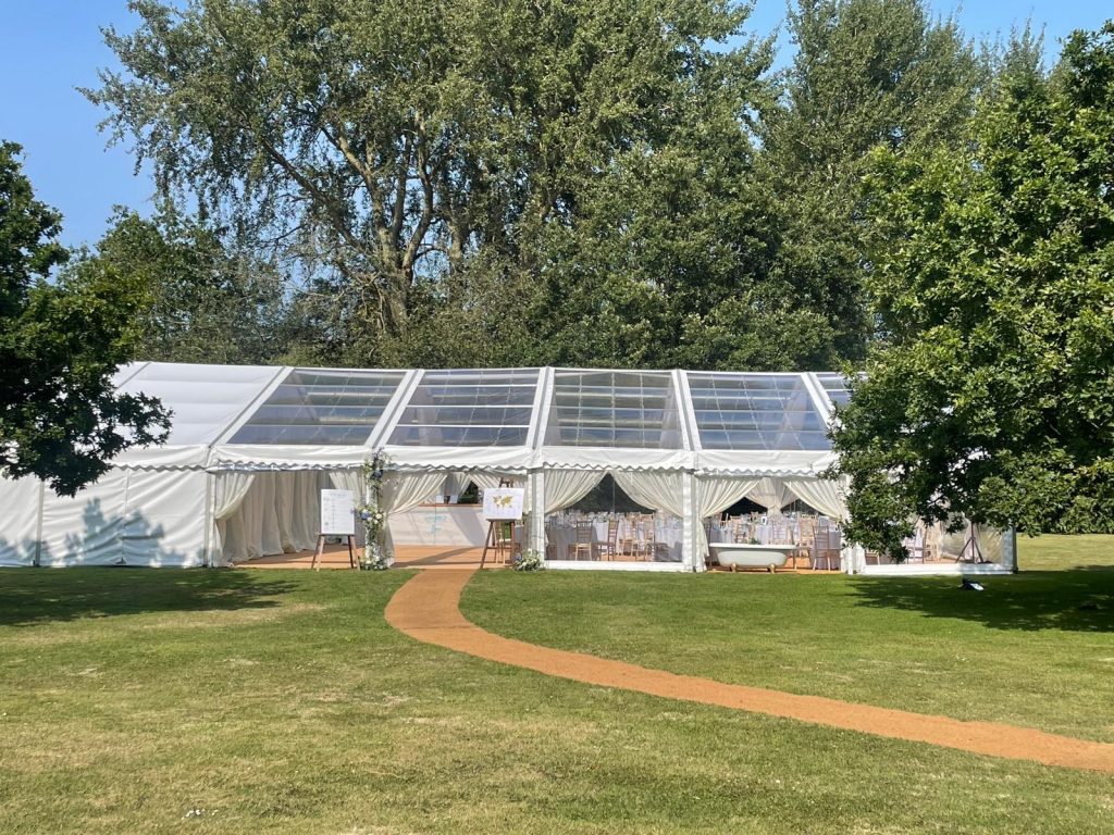marquee wedding on a sunny day Nunwell House Isle of Wight