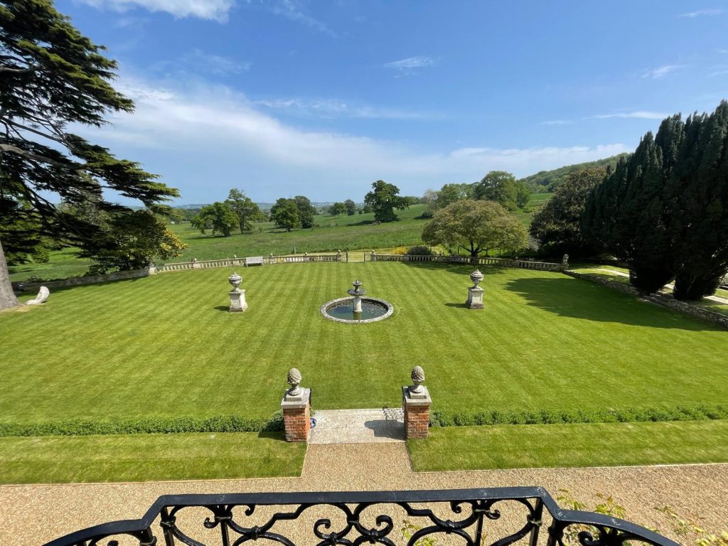 front lawns Nunwell House Isle of Wight ideal for weddings