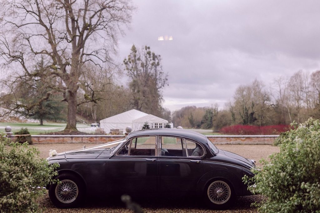welford park marquee wedding country house and vintage car
